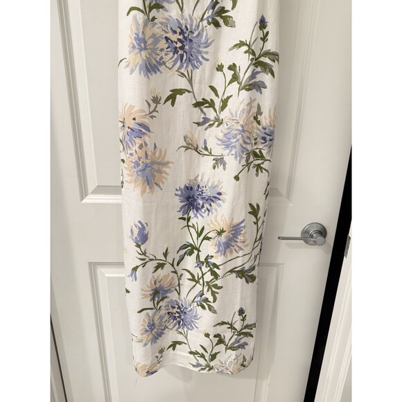 Reformation White Floral Maxi Dress with Blue and Green Print - Picture 13 of 16